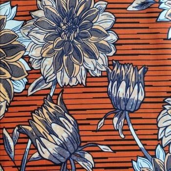 Preview: YELLOW DAHLIAS Afrikanischer Wax Print Stoff